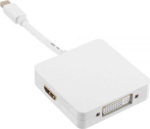 Adapter AV InLine DisplayPort Mini - DisplayPort - HDMI - DVI biały (17195I) 1