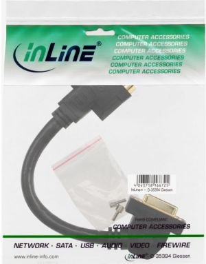 Adapter AV InLine DVI-I - DVI-I czarny (17301G) 2
