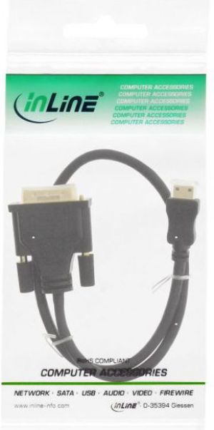Kabel InLine HDMI Mini - DVI-D 2m czarny (17472P) 2