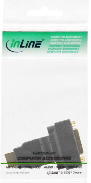 Adapter AV InLine HDMI - DVI-D czarny (17670W) 3