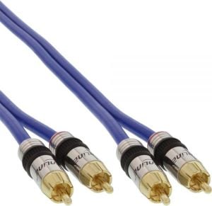 Kabel Intos RCA (Cinch) x2 - RCA (Cinch) x2 15m niebieski (89715P) 1