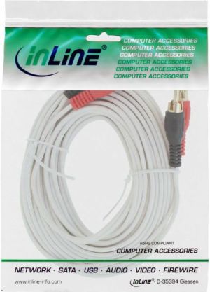 Kabel Intos RCA (Cinch) x2 - RCA (Cinch) x2 10m biały (89933Y) 2