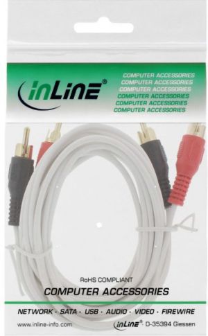 Kabel Intos RCA (Cinch) x2 - RCA (Cinch) x2 5m biały (89938W) 2