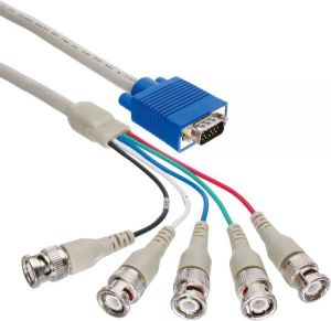 Kabel InLine D-Sub (VGA) - BNC x5 1m szary (17945) 1