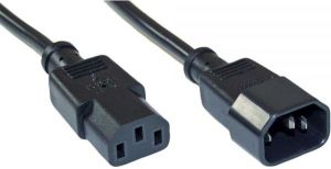 Kabel zasilający InLine 3 Pin IEC C13 - C14 0.5m (16605) 1