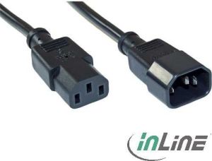 Kabel zasilający InLine Power Cord przedłużacz C13 - C14 1.8m z ETL (for US use) (16632V) 1