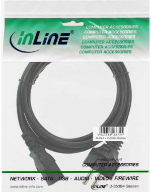 Kabel zasilający InLine Typ F German prosty - 3 Pin IEC C13 (16651D) 2