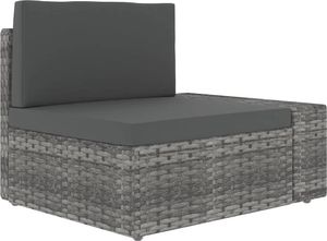 vidaXL 6-cz. ogrodowy zestaw wypoczynkowy, poduszki, szary rattan PE 4