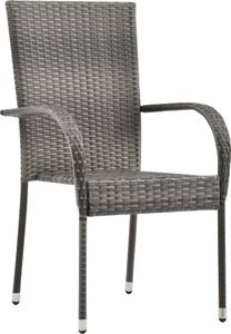 vidaXL 3-częściowy zestaw mebli ogrodowych, polirattan, szary 3