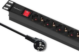 Qoltec Listwa zasilająca do szafy RACK 1U 16A PDU 8xSCHUKO 2m (54469) 2