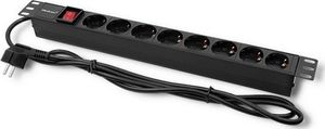 Qoltec Listwa zasilająca do szafy RACK 1U 16A PDU 8xSCHUKO 2m (54469) 5