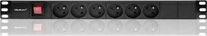 Qoltec Listwa zasilająca do szafy RACK 1U 16A PDU 6xFRENCH 2m (54470) 4