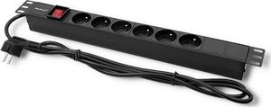 Qoltec Listwa zasilająca do szafy RACK 1U 16A PDU 6xFRENCH 2m (54470) 5
