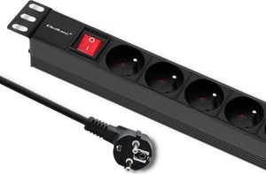Qoltec Listwa zasilająca do szafy RACK 1U 16A PDU 8xFRENCH 2m (54471) 2