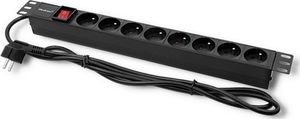 Qoltec Listwa zasilająca do szafy RACK 1U 16A PDU 8xFRENCH 2m (54471) 5