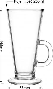 Glasmark Zestaw Caffe Latte 6 Szt + Łyżeczki Gratis 2