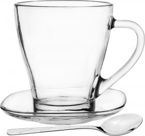 Glasmark Szklanki Hugo Do Latte Z Łyżeczkami I Spodkami 2