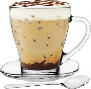 Glasmark Szklanki Hugo Do Latte Z Łyżeczkami I Spodkami 3