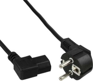 Kabel zasilający InLine Typ F kątowy - IEC connector lewy kątowy (16752L) 1