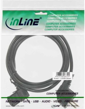 Kabel zasilający InLine Typ F German C13 lewy kątowy (16752N) 2