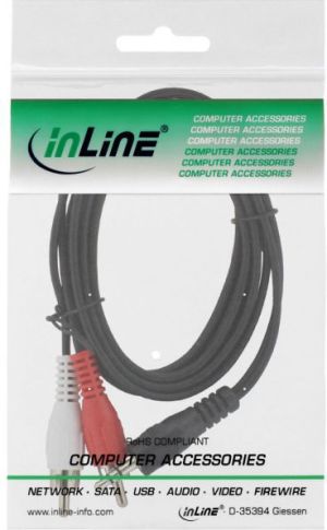 Kabel InLine Jack 3.5mm - RCA (Cinch) x2 1.5m czarny (89939S) 2