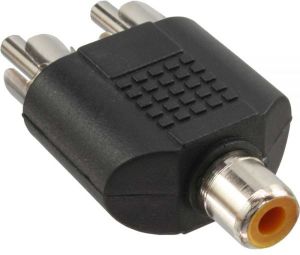 Adapter AV InLine RCA (Cinch) - RCA (Cinch) x2 czarny (99311) 1
