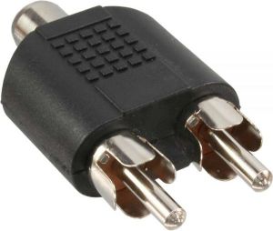 Adapter AV InLine RCA (Cinch) - RCA (Cinch) x2 czarny (99311) 2