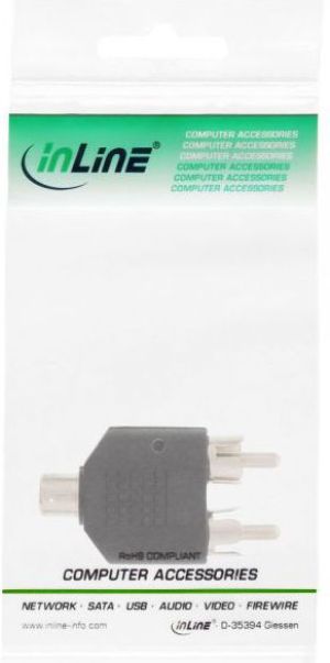 Adapter AV InLine RCA (Cinch) - RCA (Cinch) x2 czarny (99311) 3
