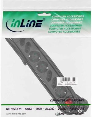 Listwa zasilająca InLine 8 gniazd 1.5 m czarna (16481S) 2