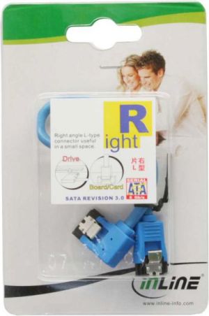 InLine SATA - SATA, 0.5m, Niebieski (27705R) 2