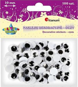 Titanum Oczy samoprzylepne bez rzęs 10mm okrągłe 100szt 1