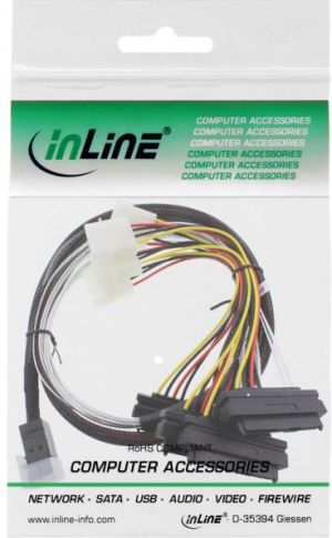 InLine SFF 8482 - SFF-8643, 0.5m, Wielokolorowy (27632A) 2