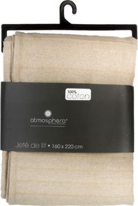 Atmosphera Narzuta na łóżko 160x220 frędzle beżowa 2