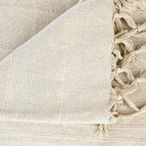 Atmosphera Narzuta na łóżko 160x220 frędzle beżowa 4