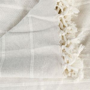 Atmosphera Narzuta na łóżko 160x220 frędzle kremowa 4