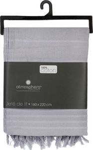 Atmosphera Narzuta na łóżko 160x220 frędzle szara 2
