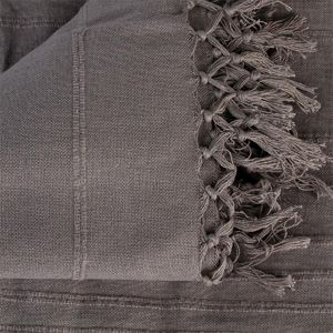 Atmosphera Narzuta na łóżko 230x250 frędzle grafit 4