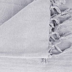 Atmosphera Narzuta na łóżko 230x250 frędzle szara 4