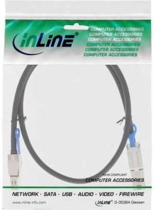 InLine SFF 8644 - SFF 8088, 1m, Czarny (27639B) 2
