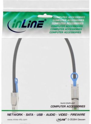 InLine SFF 8644 - SFF 8088, 0.5m, Czarny (27639A) 2