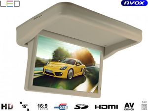 Nvox Monitor podwieszany podsufitowy automatycznie opuszczany LED HD 15cali HDMI USB SD Video-IN 24V. 1