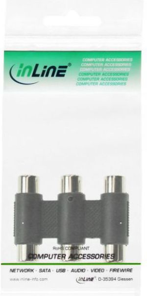 Adapter AV InLine RCA (Cinch) x3 - RCA (Cinch) x3 czarny (99319A) 2