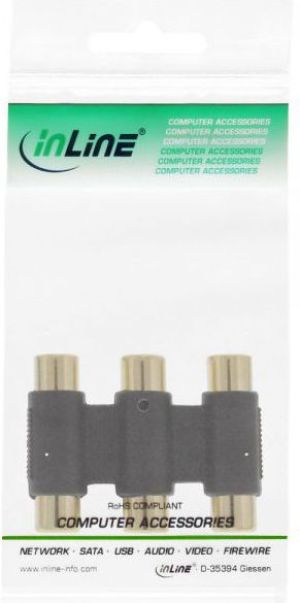 Adapter AV InLine RCA (Cinch) x3 - RCA (Cinch) x3 czarny (99319) 2
