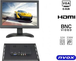 Nvox Monitor open frame lcd 8cali cali led vga hdmi av bnc 12v 230v 1