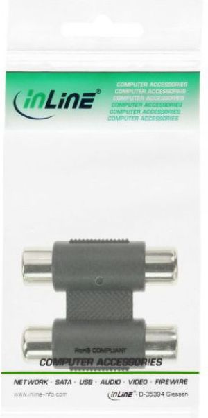 Adapter AV InLine RCA (Cinch) x2 - RCA (Cinch) x2 czarny (99318) 2