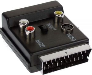 Adapter AV InLine Scart - RCA (Cinch) x3 + S-Video czarny (89959) 1