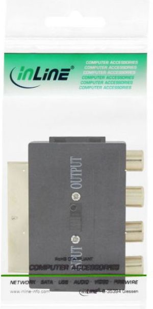 Adapter AV InLine Scart - RCA (Cinch) x4 + Composite czarny (89953C) 3