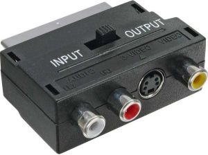 Adapter AV InLine Scart - RCA (Cinch) x3 + S-Video czarny (89953) 1