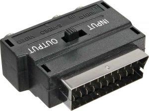 Adapter AV InLine Scart - RCA (Cinch) x3 + S-Video czarny (89953) 2
