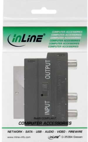 Adapter AV InLine Scart - RCA (Cinch) x3 + S-Video czarny (89953) 3